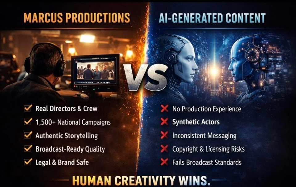 Marcus Productions vs AI Generated Content